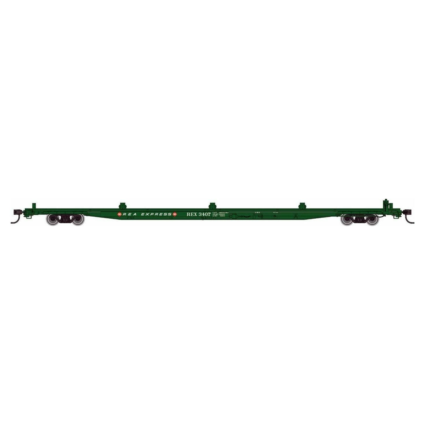 Walthers Mainline, HO Scale, 910-5527, 85' General American G85 Flat Car, Railway Express Agency, #3407