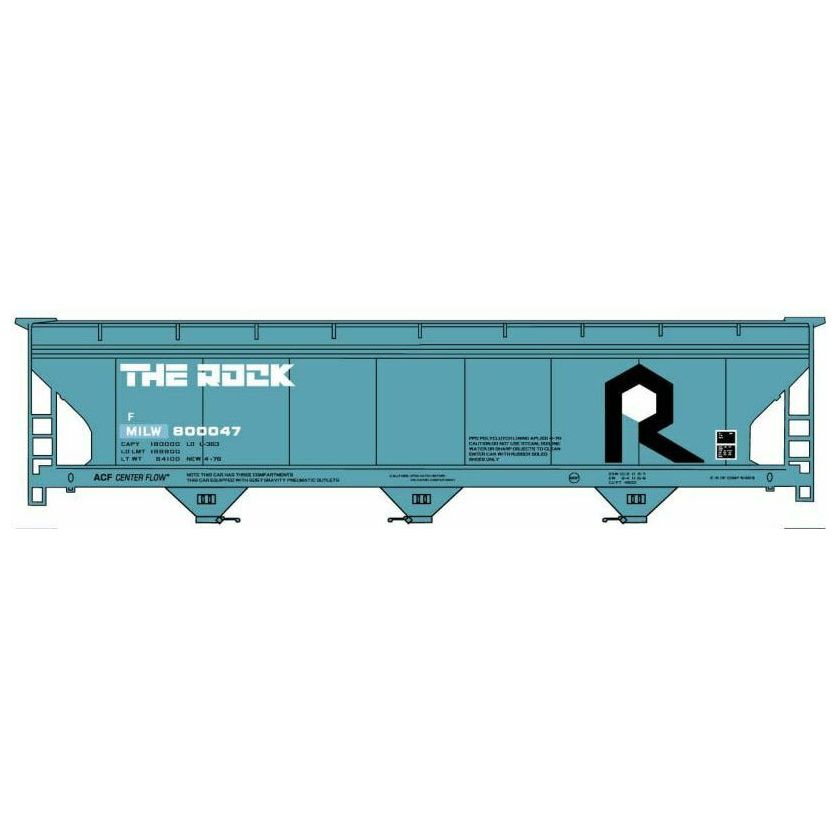 Accurail, HO Scale, 81431, 3-Bay ACF Covered Hopper Car, Rock Island, #800138, (HO Scale Kit)