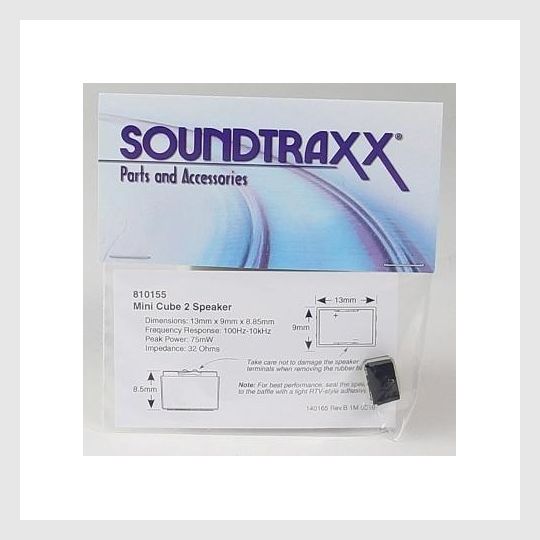 622103429143 - Soundtraxx 810155 13Mm X 9Mm X 8.85Mm(D) (0.511811" X 0.354331"X 0.3484252" ) Mini Cube Speaker - Rj's Trains