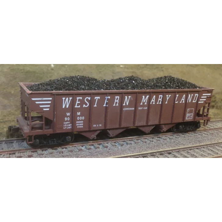 F&N Hobbies, 81400, HO Scale, Bowser/Stewart, 70 Ton Quad Bay Hopper - Coal Load, (2-Pack)