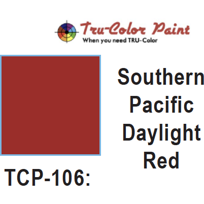 Tru-Color Paint, TCP-106, Airbrush Ready, Southern Pacific Daylight Red, 1 oz