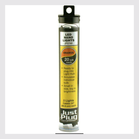 1588122451991 - Woodland Scenics Jp5749 Just Plug(Tm) Lighting System, Led Nano Lights, 20Ma Orange (2) - Rj's Trains