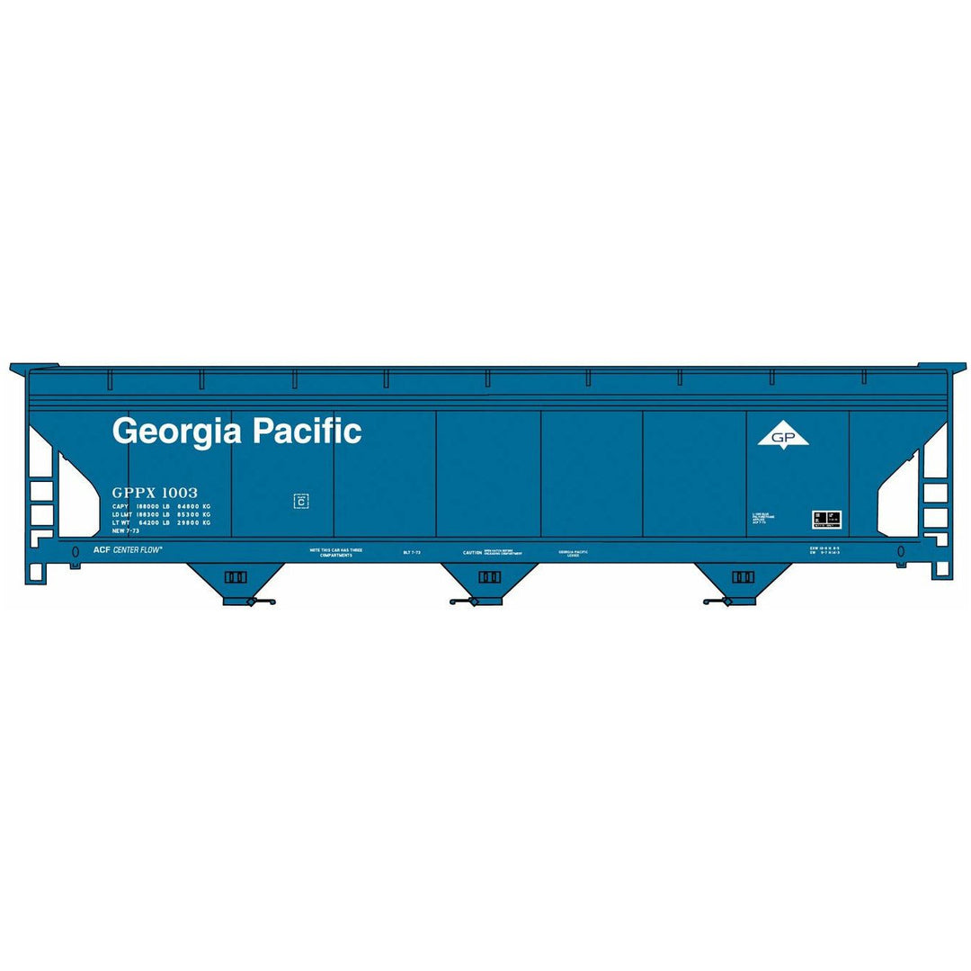 Accurail, HO Scale, 8137, ACF 47' 3-Bay Center-Flow Covered Hopper Kits, (3-Pack)