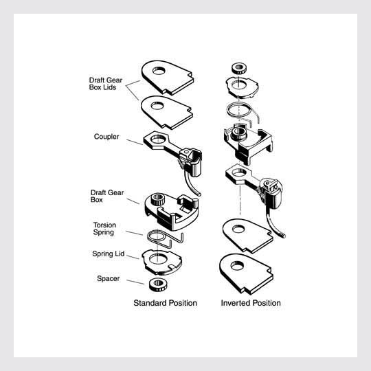 1486998536215 - Kadee Ho 35 Short (1/4") Overset Shank W/ 233 Draft Gear Boxes (2 Pair) - Rj's Trains