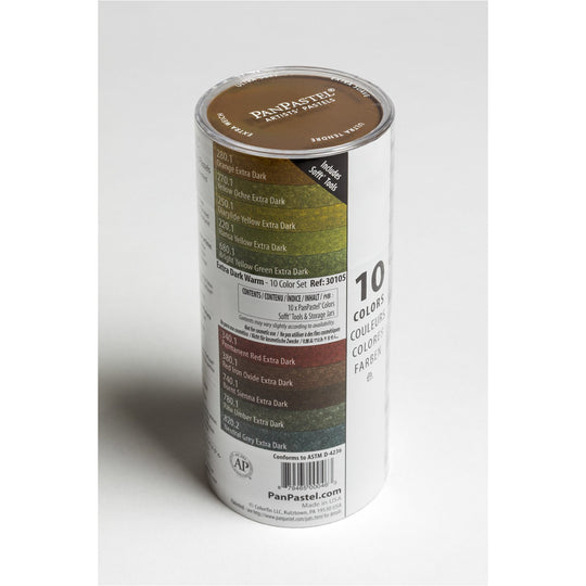 PanPastel, 30105, Extra Dark Shades - Warm (10 Colors) , Plus Sofft Tools