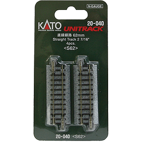 Kato, 20-040, N Scale, Unitrack 2 7/16" Straight (4)