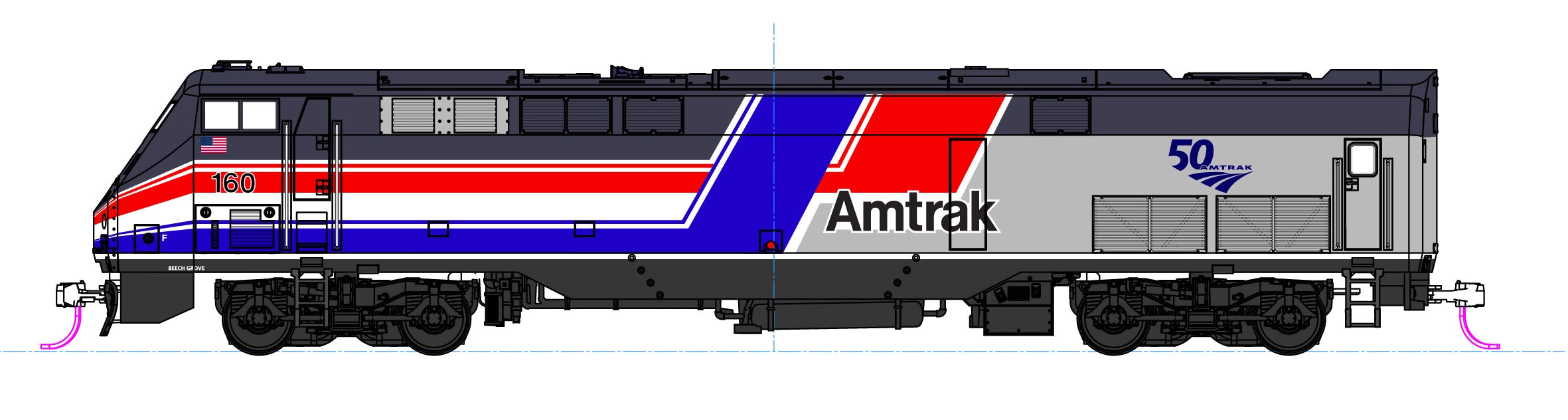 Kato HO Scale Amtrak P42