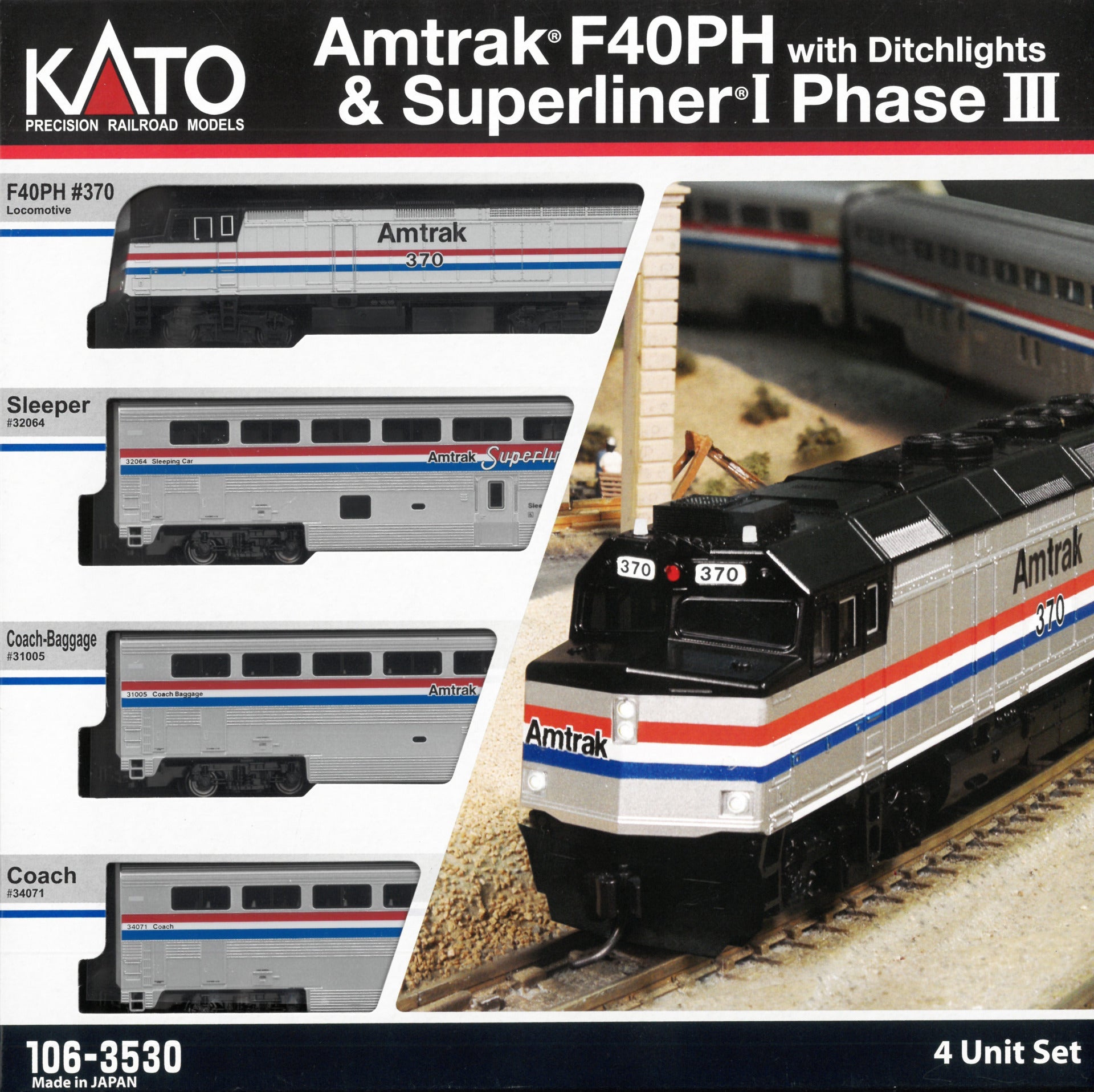 Amtrak Passenger car Set New Arrival