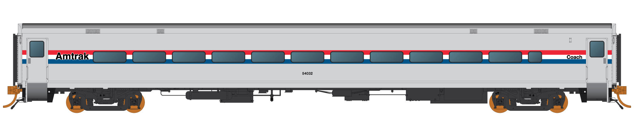 Raipido HO Scale Amtrak Horizon Passenger Cars