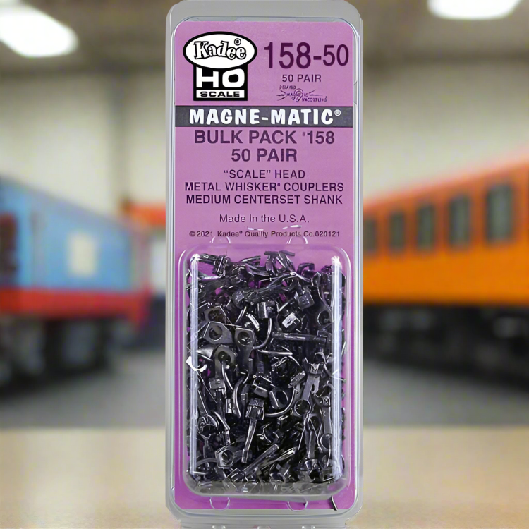 Kadee HO 158-50 (Old Part # was 151) Metal "Scale" Whisker Couplers Bulk Pack #158 (50 pair) In stock soon