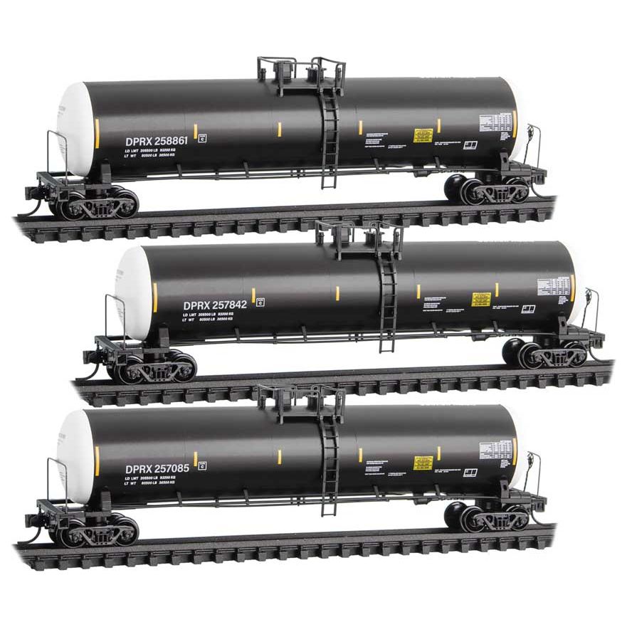 Micro-Trains, N Scale, 99300184, 56' General Service Tank Car, Deep Rock, (3-Pack)