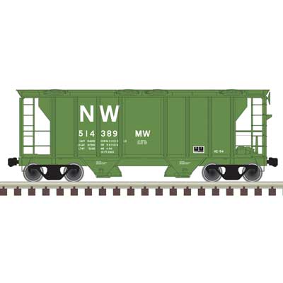 Atlas Trainman N 50005904 PS-2 Covered Hopper, Norfolk And Western #514389