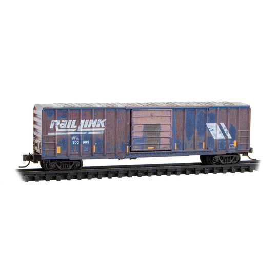 Micro-Trains by Atlas, 983-105 108, N Scale, Weathered, 50' Single Door Rib Side Box Car without Roofwalk, 3 pack