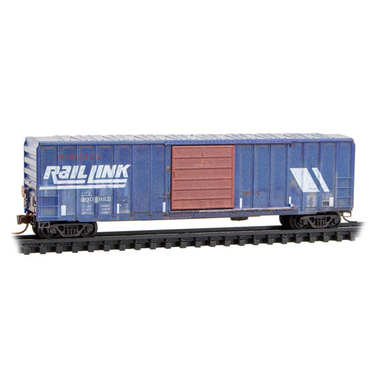 Micro-Trains by Atlas, 983-105 108, N Scale, Weathered, 50' Single Door Rib Side Box Car without Roofwalk, 3 pack