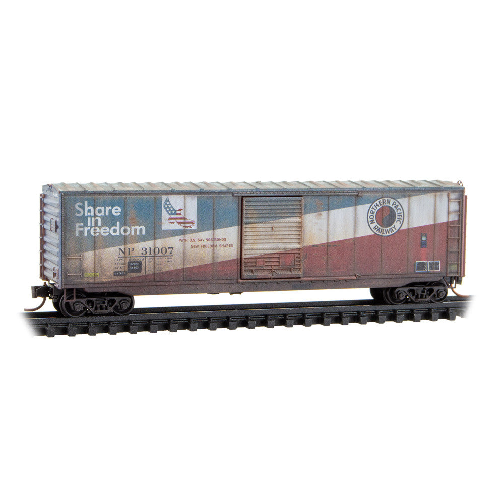 Micro-Trains by Atlas, 983-105 109, N Scale, Share in Freedom, Weathered, 50' Standard Boxcar w/o Roofwalk