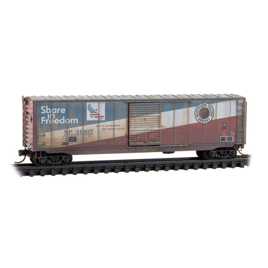 Micro-Trains by Atlas, 983-105 109, N Scale, Share in Freedom, Weathered, 50' Standard Boxcar w/o Roofwalk