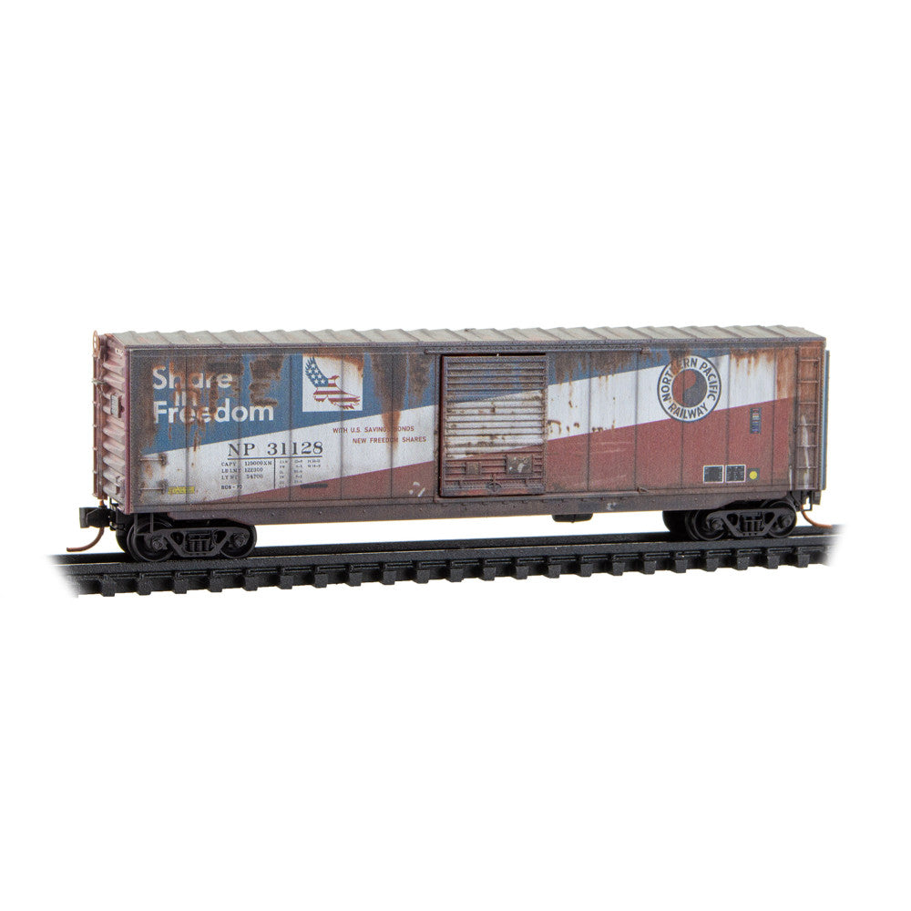 Micro-Trains by Atlas, 983-105 109, N Scale, Share in Freedom, Weathered, 50' Standard Boxcar w/o Roofwalk