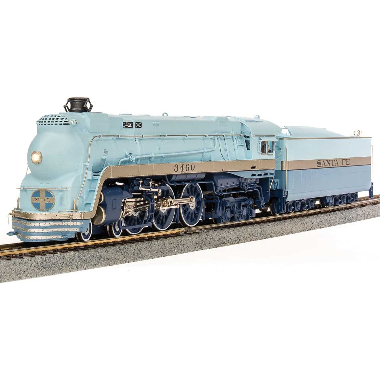 Broadway Limited Imports, 7352, HO Scale, Blue Goose, Early 1939, ATSF, #3460, DCC & Sound