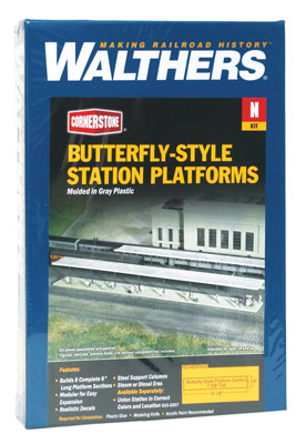 Walthers Cornerstone, 933-3258, N Scale, Butterfly-Style Station Platforms