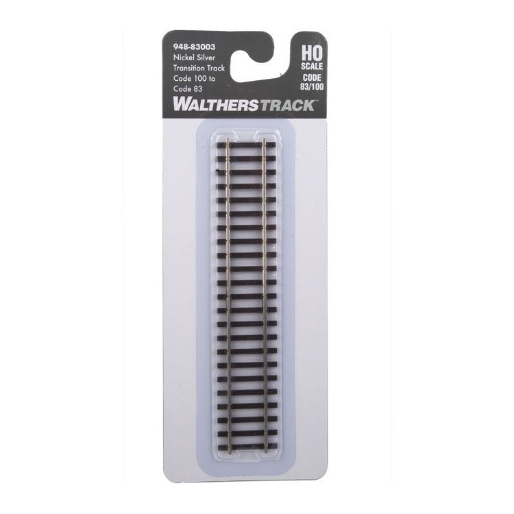 Walthers Track HO 948-83003 Code 83 to Code 100 Nickel Silver Transition Track