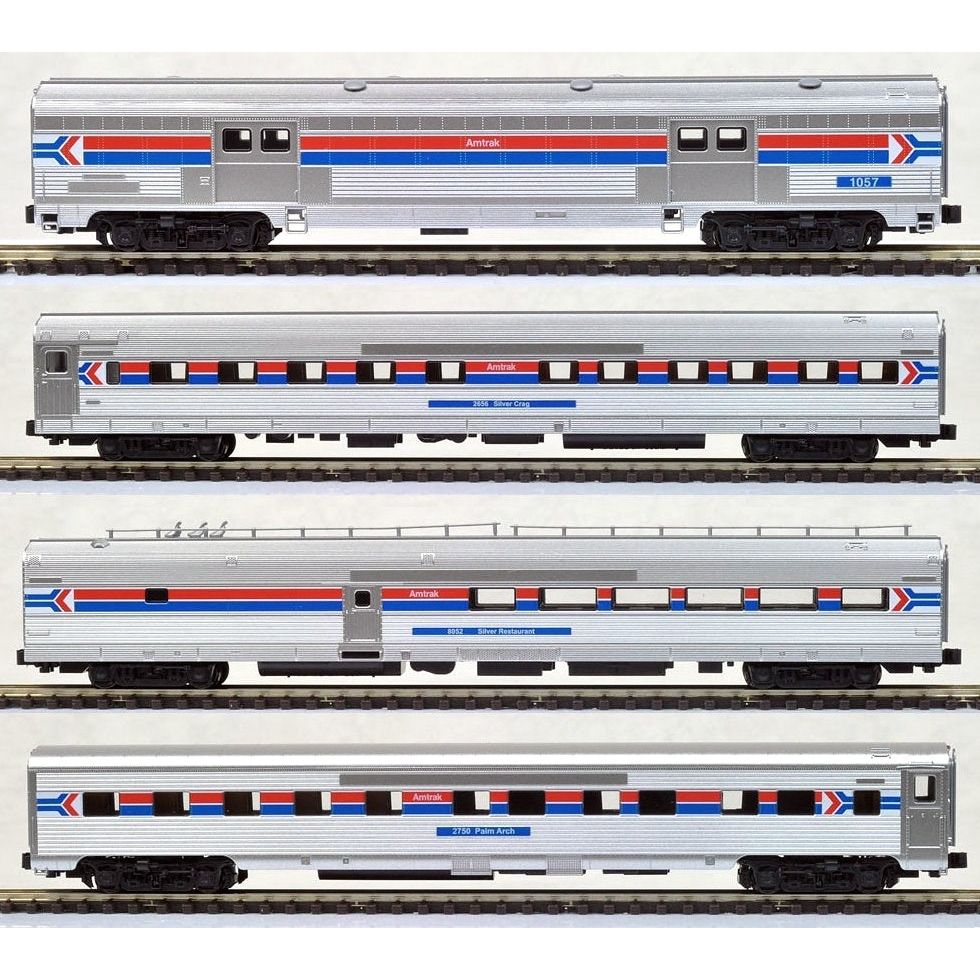 Kato, 106-1971, N Scale, Amtrak Rainbow Era Train, 8 passenger Car set