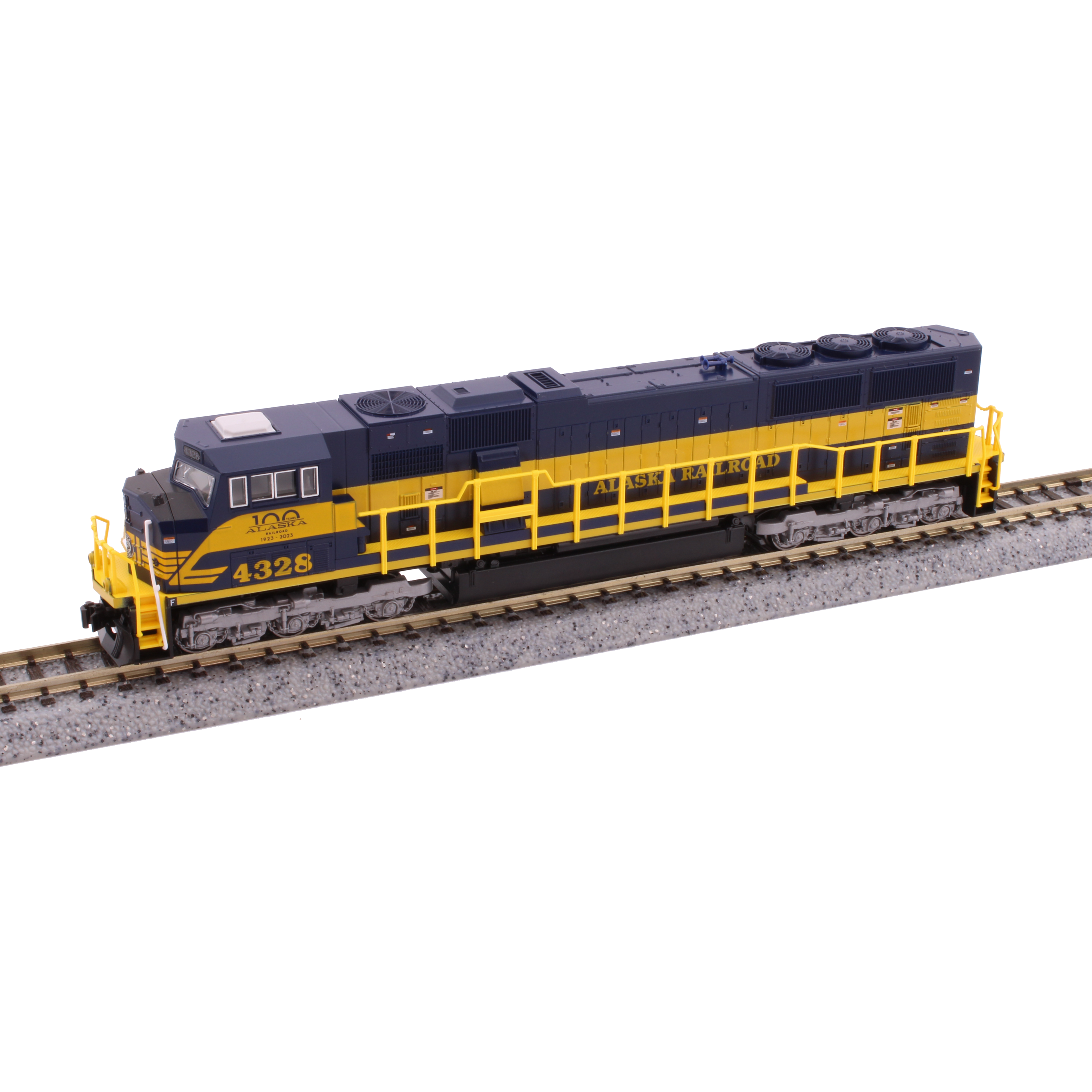 Kato, N Scale, 176-8412, SD70MAC, Alaska Railroad, 100 Years, #4328, DCC Ready