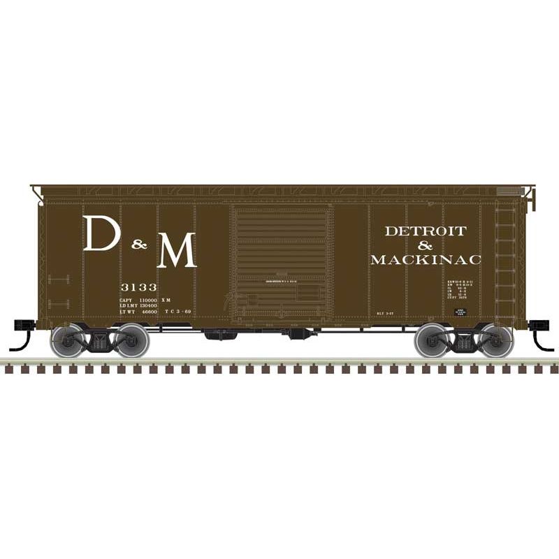 Atlas, 20006815, HO Scale, 40' Postwar Boxcar, Detroit and Mackinac, #3133