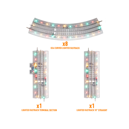 Lionel, O Scale, 2025080, FasTrack 40"x50" Lighted Oval Track Pack