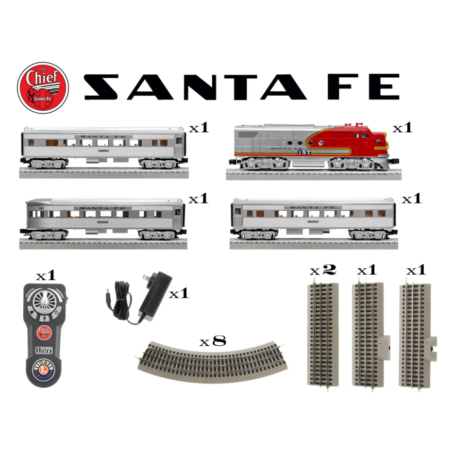 Lionel, O Scale, 2323110, Santa Fe Super Chief, LionChief Bluetooth 5.0 Set