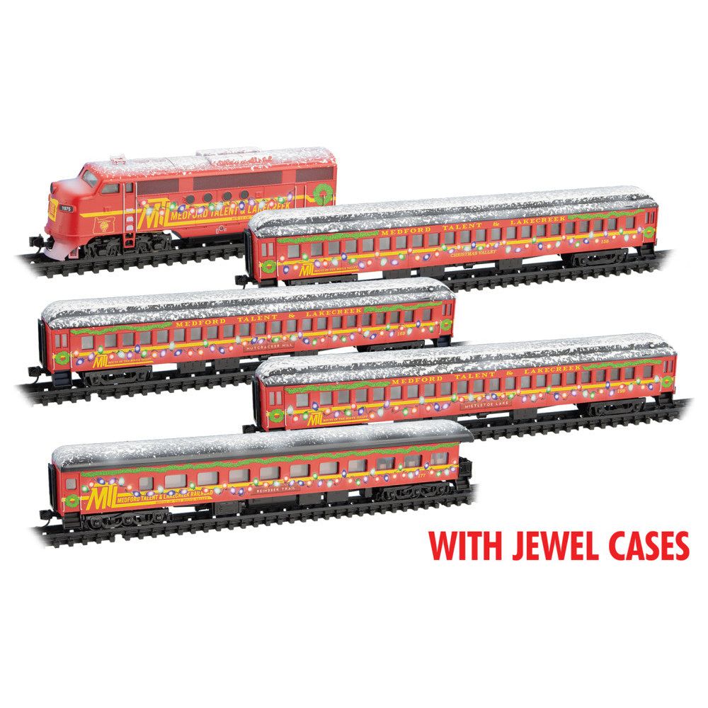 Micro-Trains, N Scale,  983 21 388, Christmas Set, Medford Talent & Lakecreek (5-Car Set)