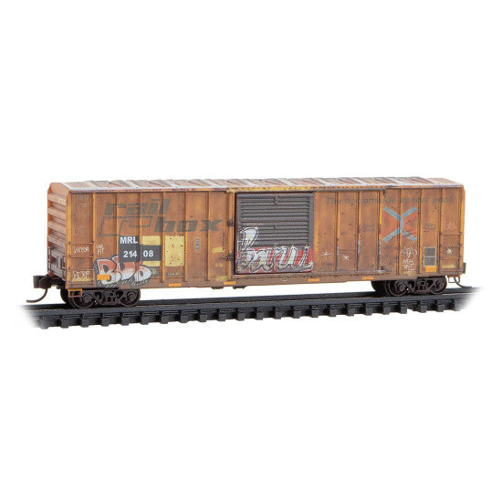 Micro-Trains, 025 44 438, N Scale, 50' Standard Boxcar, Railbox Repatched, #21408, Graffiti Car