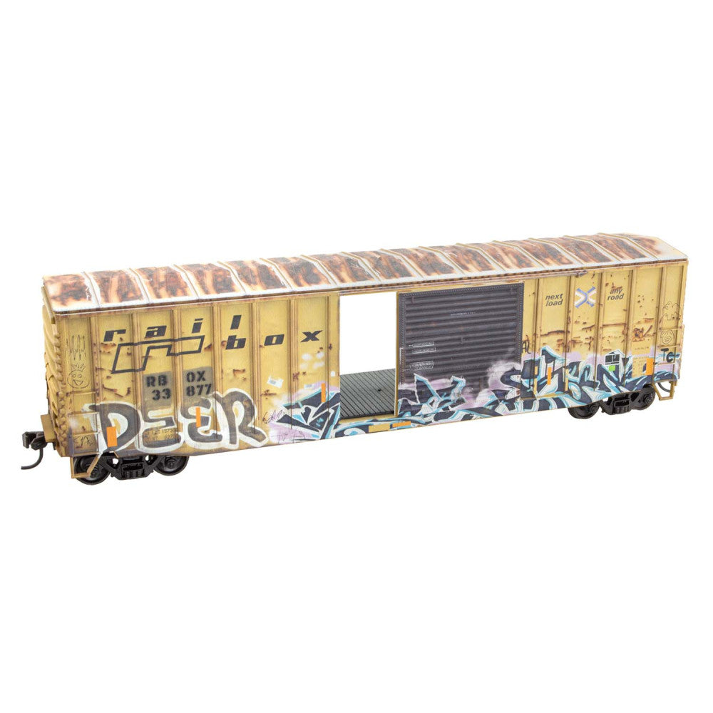 Micro-Trains, 5600-004, HO Scale, 50' Exterior Post Welded Steel Box Car, #33877, Weathered KIT