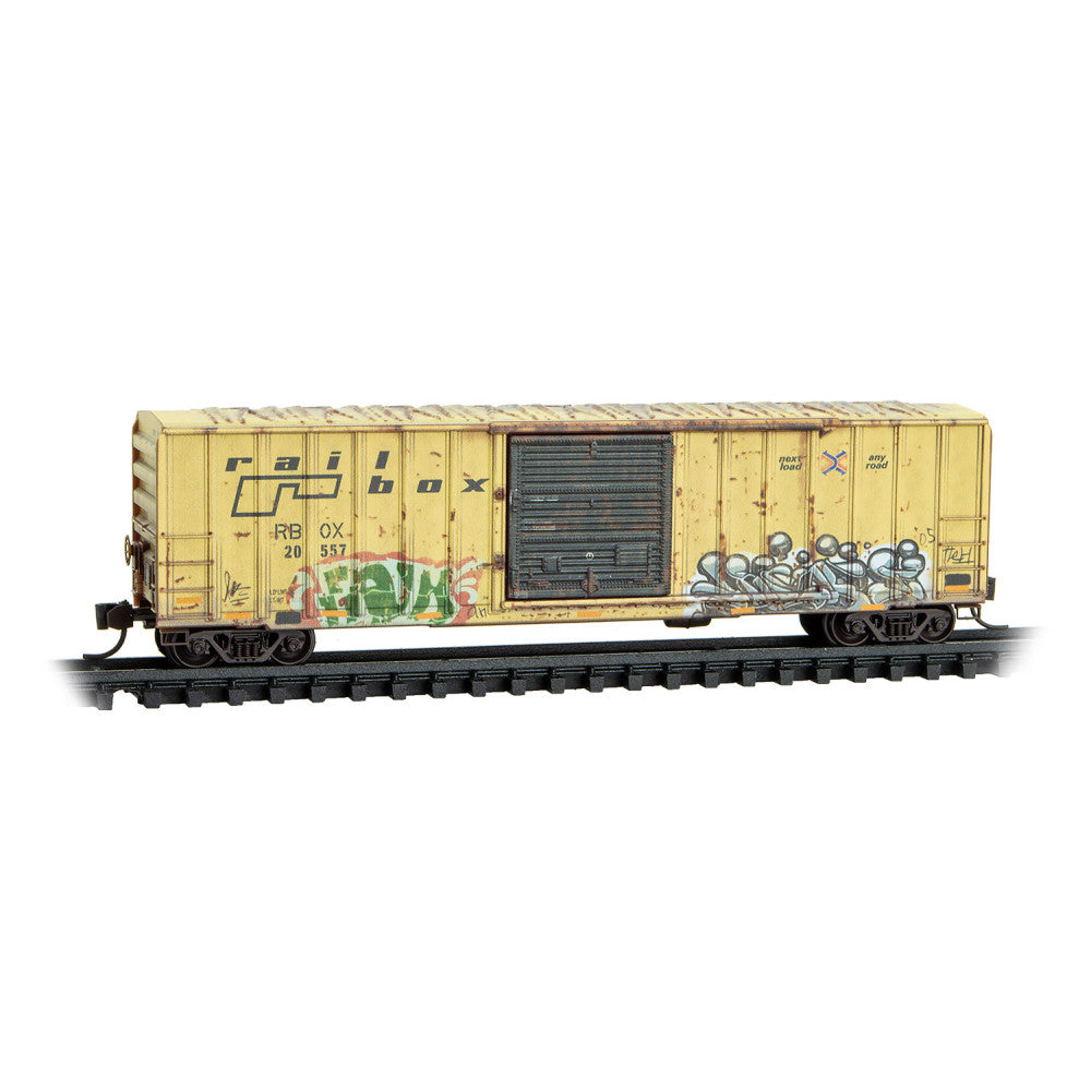 Micro-Trains, 983 05 099, N Scale, 50' Rib Side Boxcars, Weathered, 4-Pack