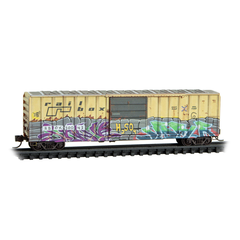 Micro-Trains, 983 05 099, N Scale, 50' Rib Side Boxcars, Weathered, 4-Pack