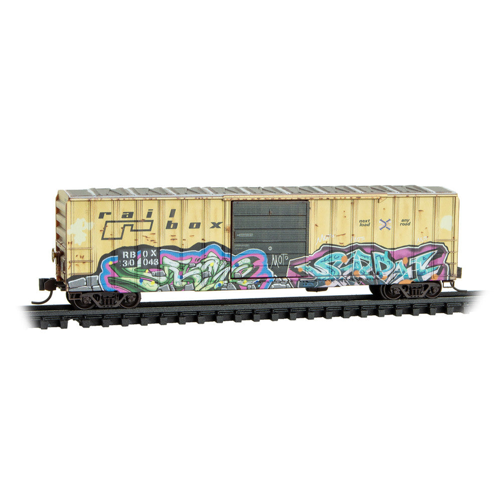 Micro-Trains, 983 05 099, N Scale, 50' Rib Side Boxcars, Weathered, 4-Pack
