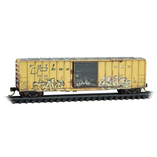 Micro-Trains, 983 05 099, N Scale, 50' Rib Side Boxcars, Weathered, 4-Pack