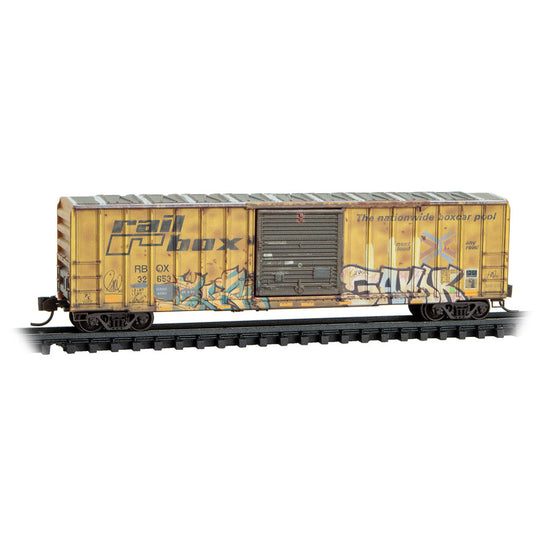 Micro-Trains, 983 05 099, N Scale, 50' Rib Side Boxcars, Weathered, 4-Pack