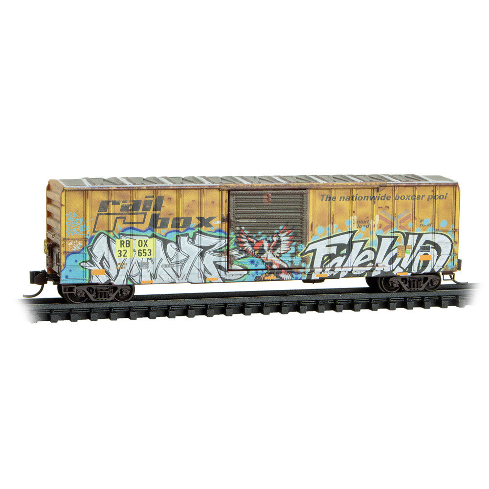 Micro-Trains, 983 05 099, N Scale, 50' Rib Side Boxcars, Weathered, 4-Pack