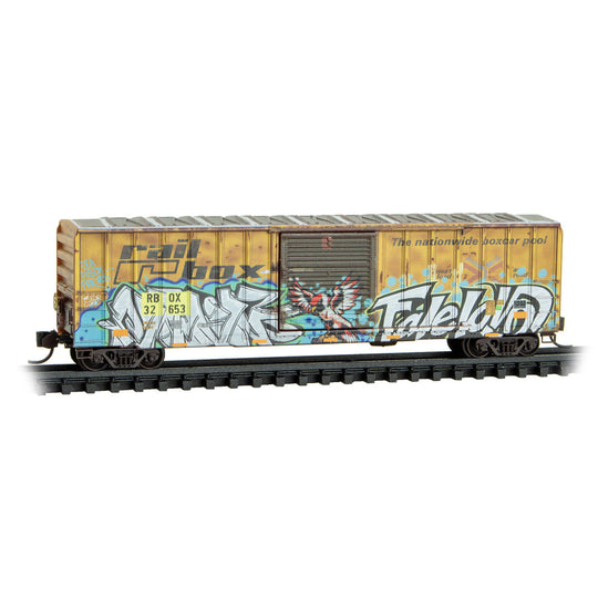 Micro-Trains, 983 05 099, N Scale, 50' Rib Side Boxcars, Weathered, 4-Pack