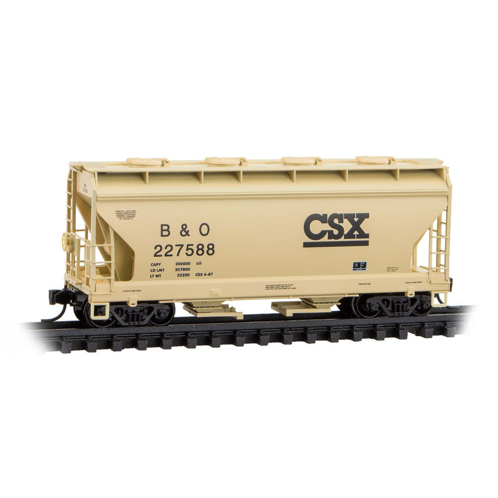 Micro-Trains, 092 00 640, N Scale, 2-Bay Covered Hopper, CSX, #227588