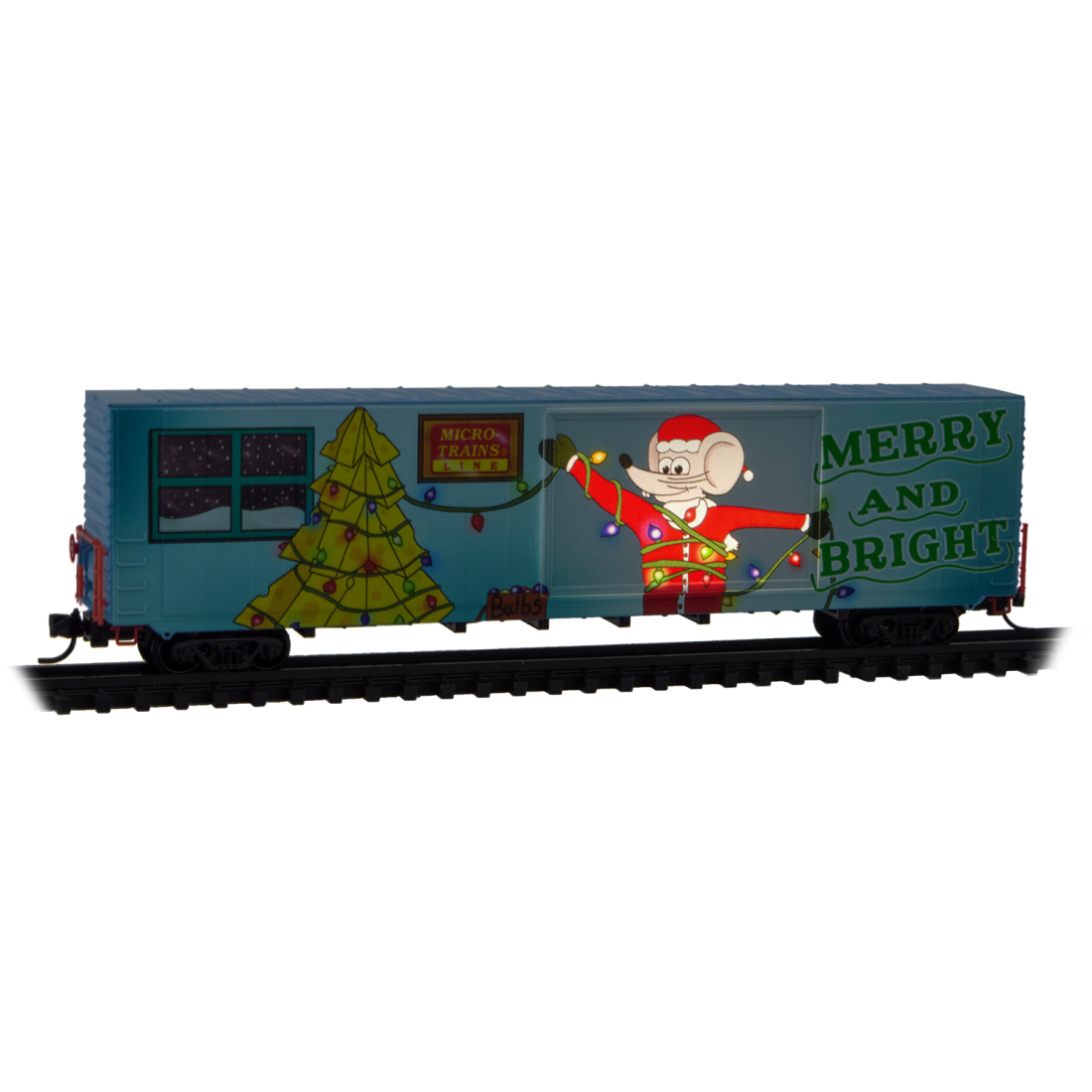 Micro-Trains, 102 00 854, N Scale, Micro-Mouse Christmas, (LIGHTED), 2025