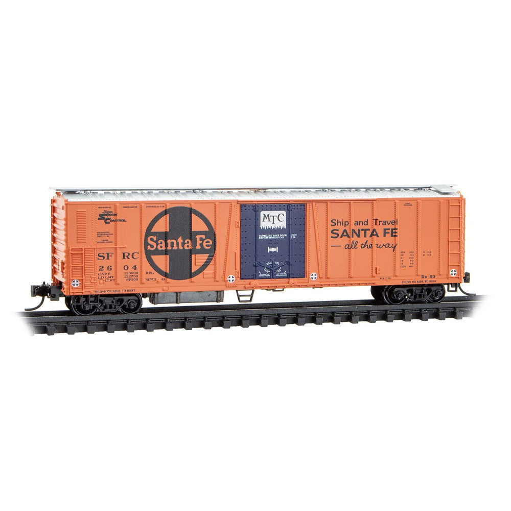 Micro-Trains, N Scales, 070 00 120, Rib Side Mechanical Reefer, Atchison Topeka & Santa, #2604