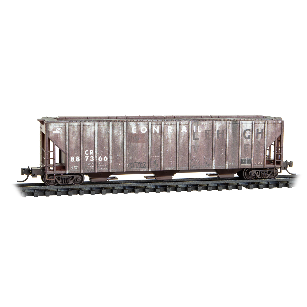 Micro-Trains, 099 44 400, N Scale, 3-Bay Evans Covered Hopper, Conrail Ex-Lehigh  Valley, Rd# 887366,