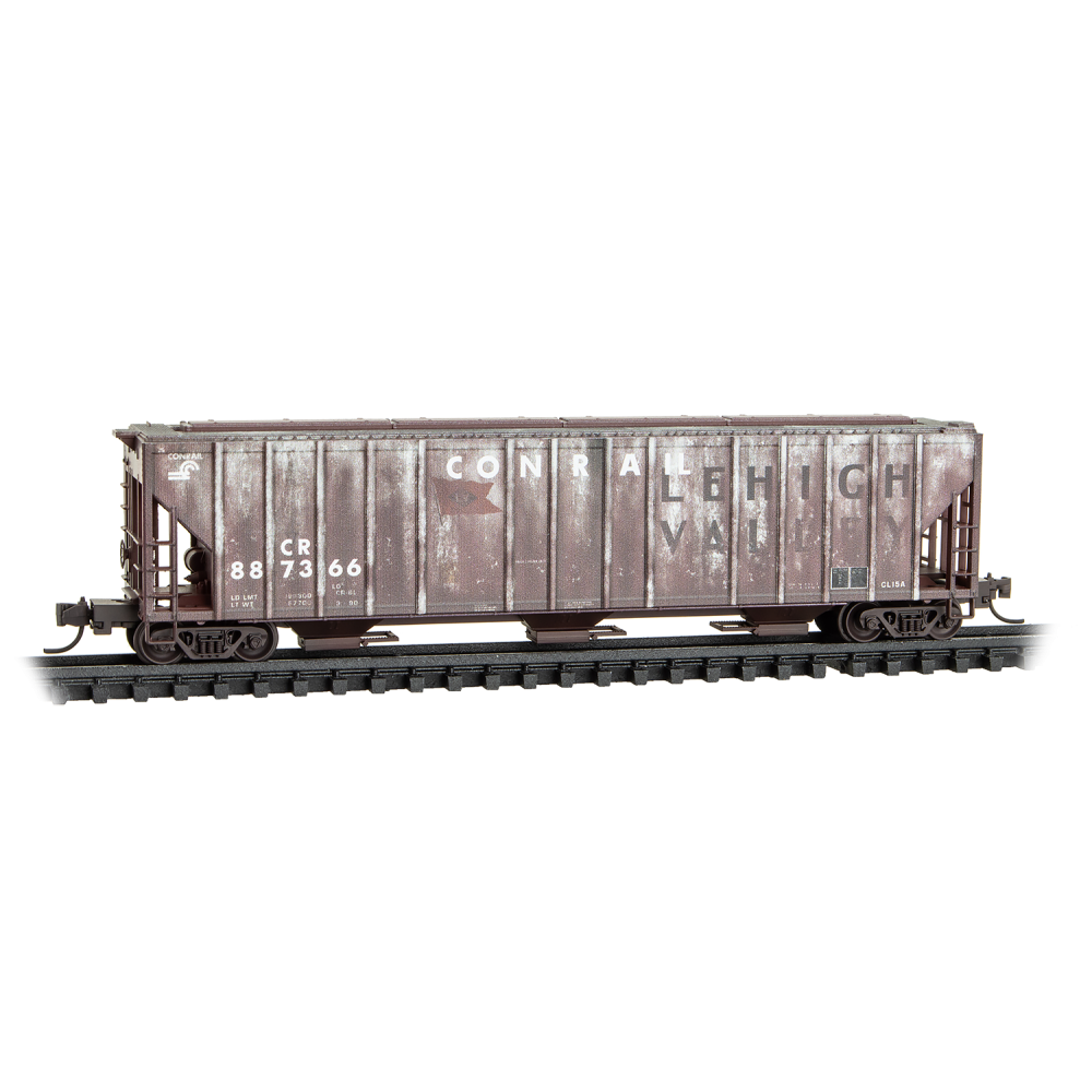 Micro-Trains, 099 44 400, N Scale, 3-Bay Evans Covered Hopper, Conrail Ex-Lehigh  Valley, Rd# 887366,
