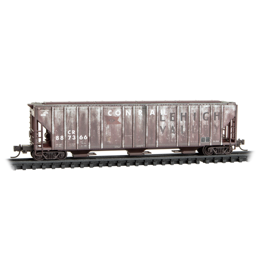 Micro-Trains, 099 44 400, N Scale, 3-Bay Evans Covered Hopper, Conrail Ex-Lehigh  Valley, Rd# 887366,