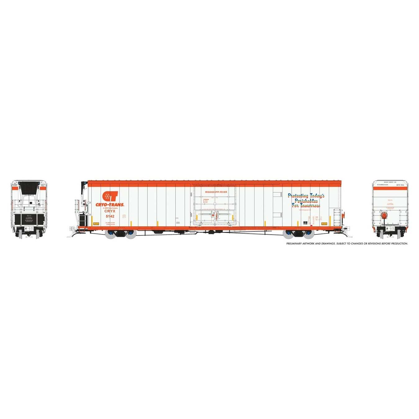 Rapido, 167501-2, HO Scale, Greenbrier 72' IL 7780 Mechanical Reefer, #5142”, Mississippi, (2006+) Sound Equipped