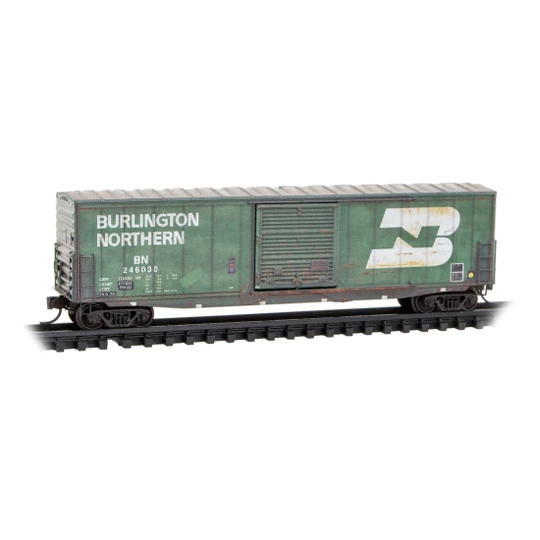 Atlas, 180144480, 50ft Standard Box Car Plug Door w/o Roofwalk, Burlington Northern, #246038, Weathered