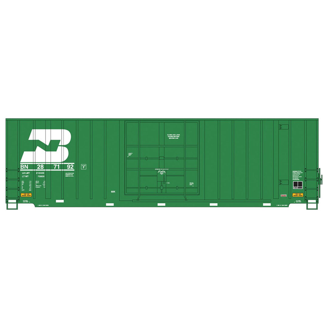 InterMountain, 4130001-04, HO Scale, Gunderson 50' High Cube Double Door Box Car, Burlington Northern, #287252