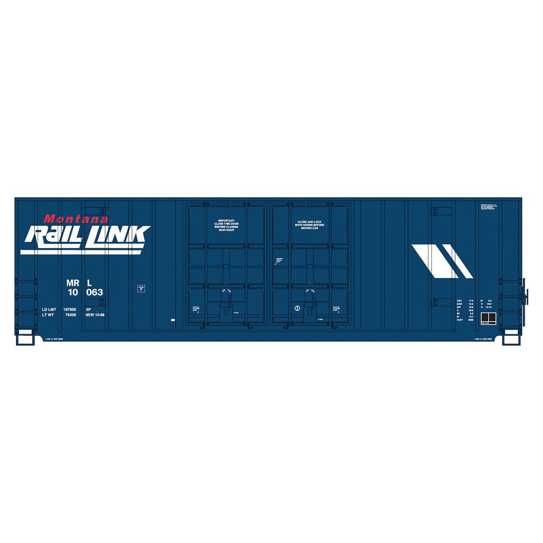 InterMountain, 4131001-03, HO Scale, Gunderson 50' High Cube Double Door Box Car, Montana Rail Link, #10042