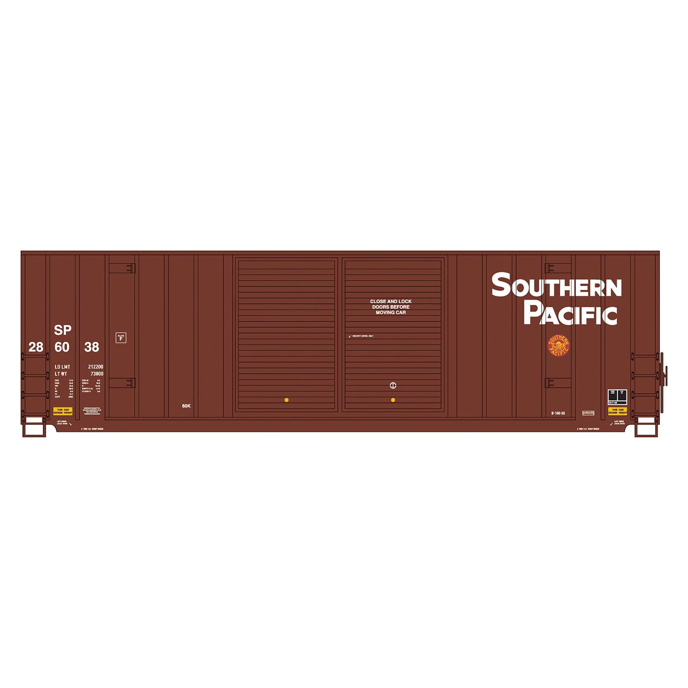 InterMountain, 4132001-03, HO Scale, Gunderson 50' High Cube Double Door Box Car, Southern Pacific, #286088